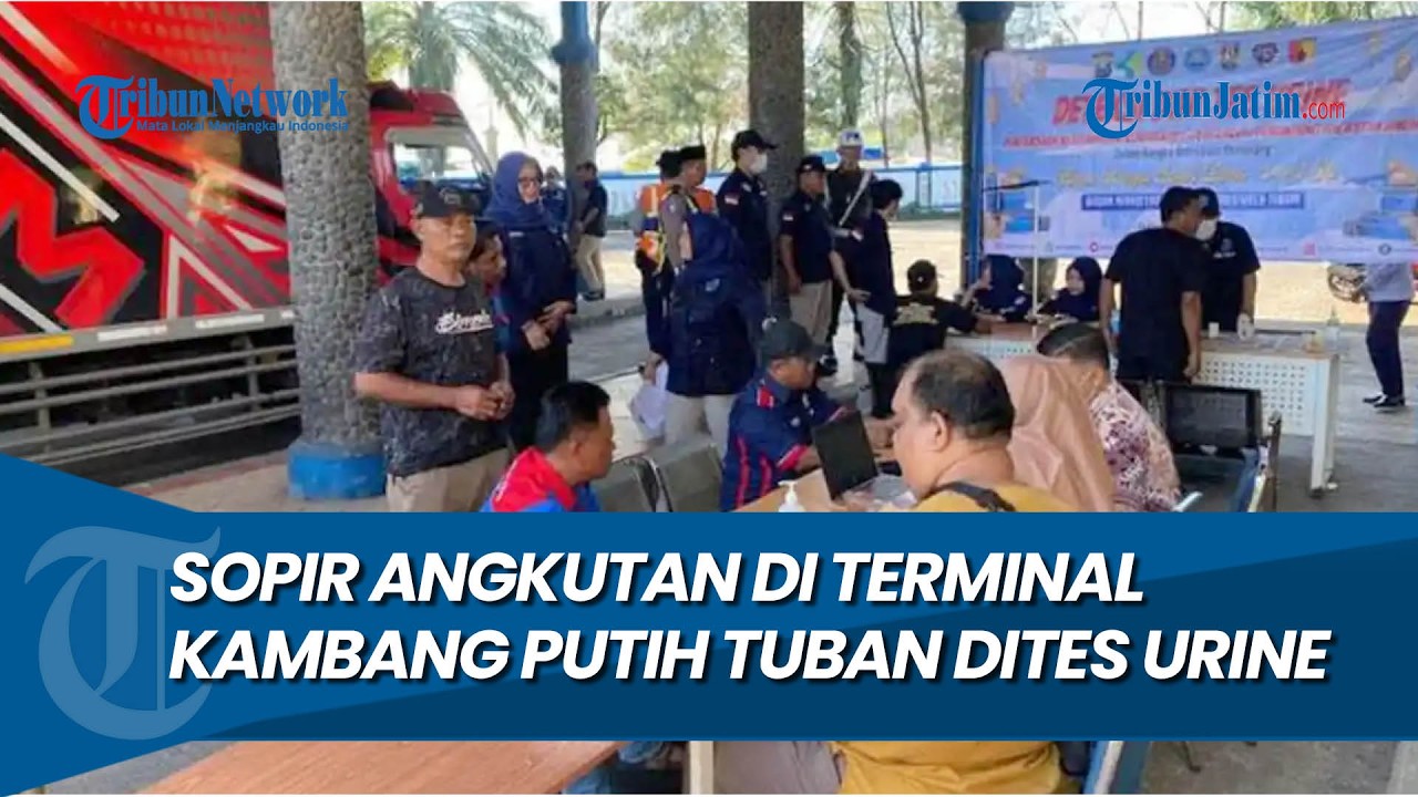TES URINE DADAKAN, Kepada Sopir Angkutan di Terminal Kambang Putih Tuban Jelang Mudik Lebaran