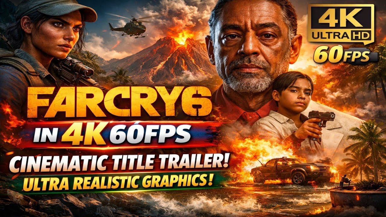 Far Cry 6 in 4K 60FPS 🎥 | Cinematic Title Sequence Trailer Ultra Realistic Graphics 🌋