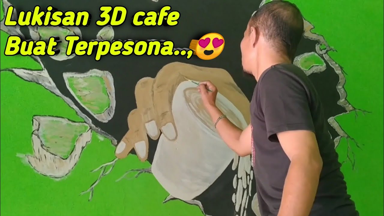 Lukisan Cafe tiga dimensi//3D//Kodai Ocu Piwuo Bangkinang