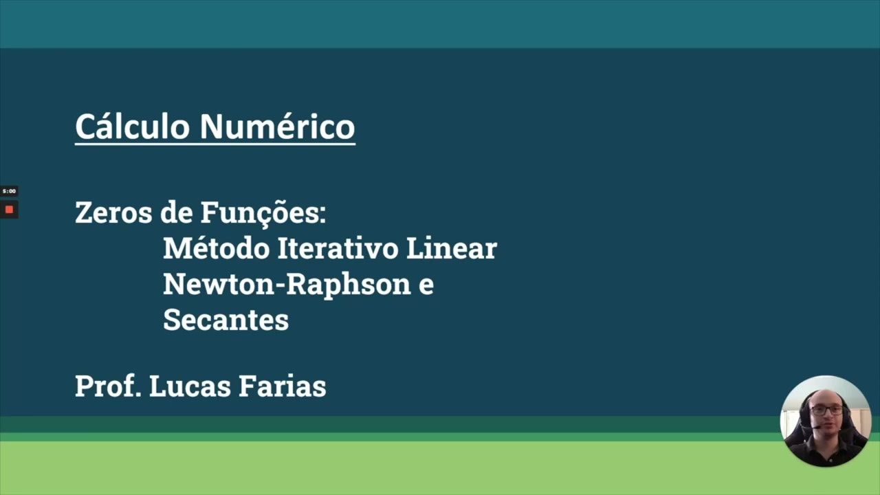 Zeros de funções   Método Iterativo Linear