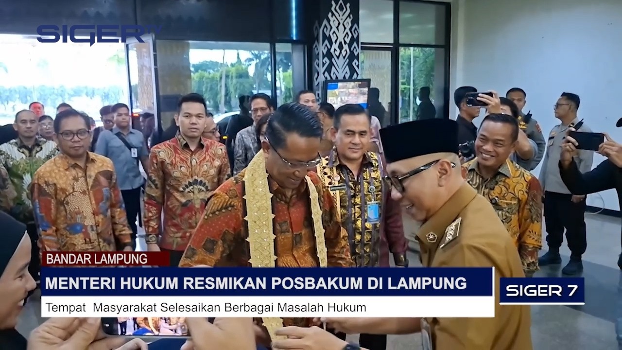 MENTERI HUKUM RESMIKAN POSBAKUM DI LAMPUNG