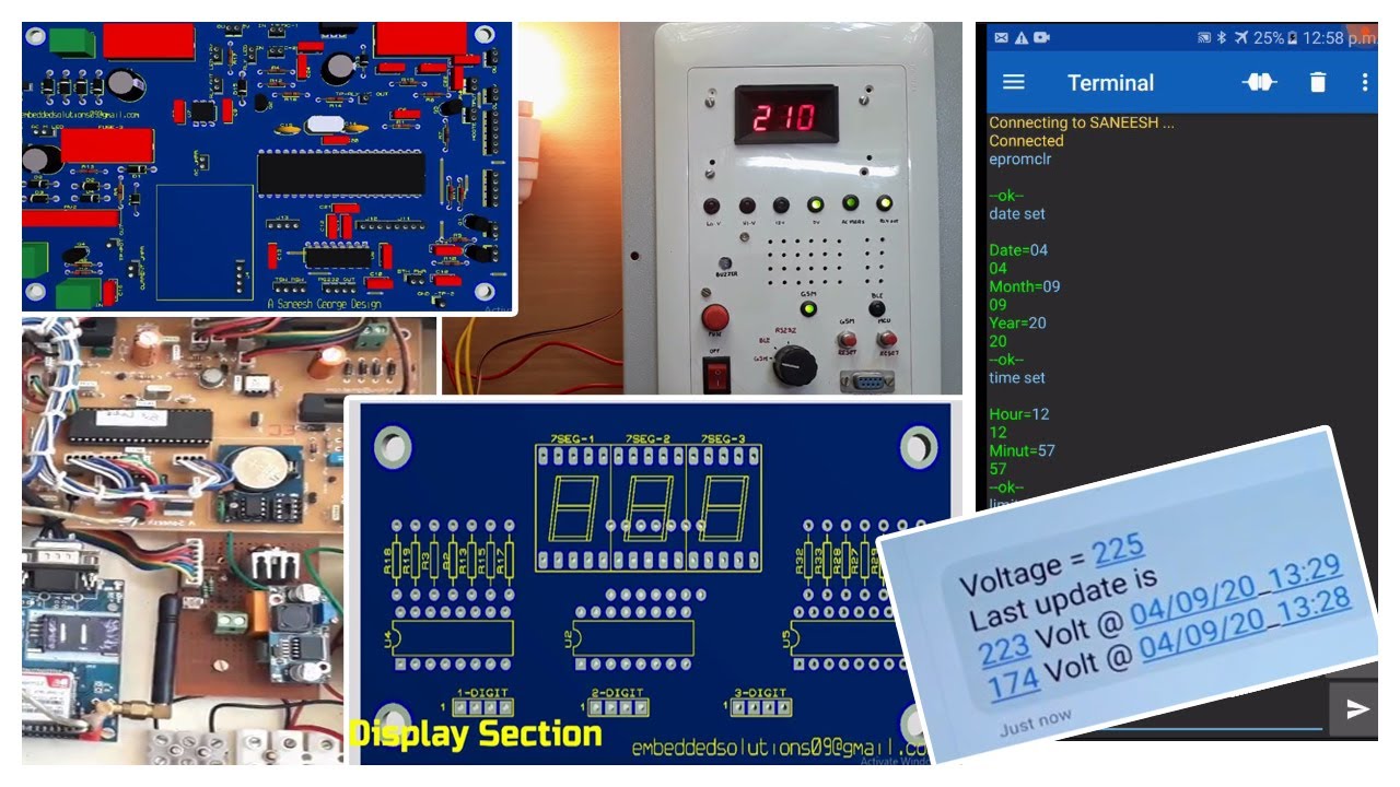 GSM BASED POWER CONTROL SYSTEM USING PIC18F452 -  BLUETOOTH CONNECTIVITY