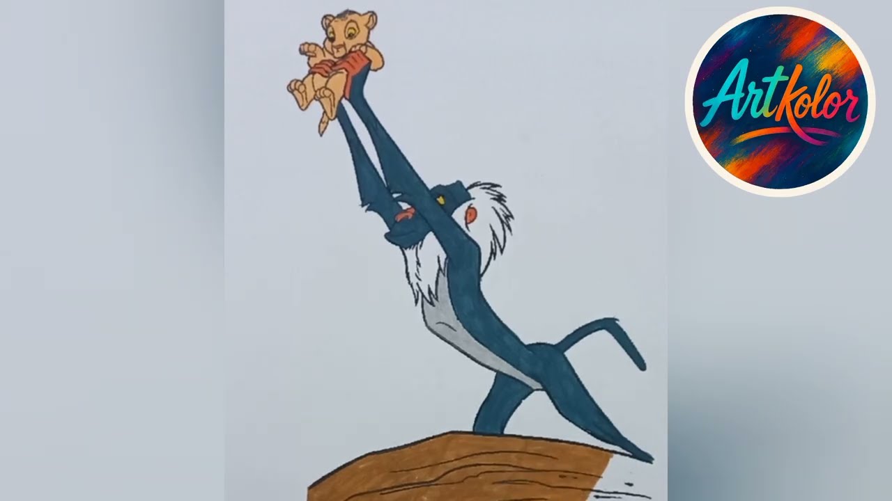 Coloring Baby Simba Satisfying Lion King Art Transformation