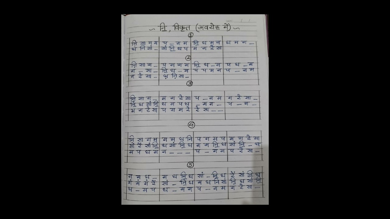 Swar Abhyas Part 4 avroh mein vikrit nishad(komal ni)