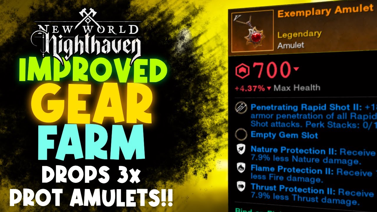 Higher Drop Rate & TRIPLE Protection Amulets! New AFK Gear Farm Spot in New World Nighthaven