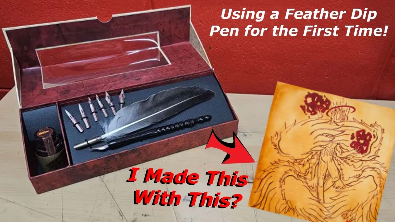 Using a Feather Dip Pen for the First Time!