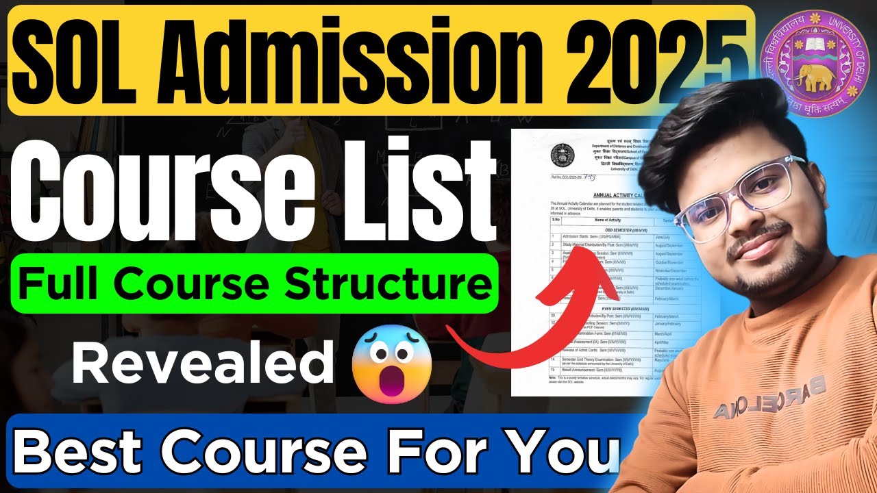 🔥DU SOL New Admission 2025: Full Course List & Structure REVEALED!