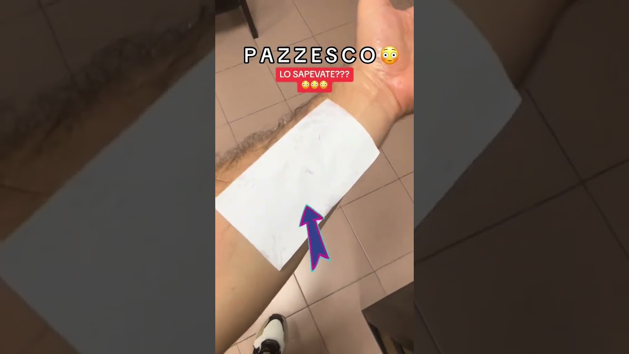 Come fare un tatuaggio finto e temporaneo!!!😳 Ttorial video trend SBADABEM💥 #shorts