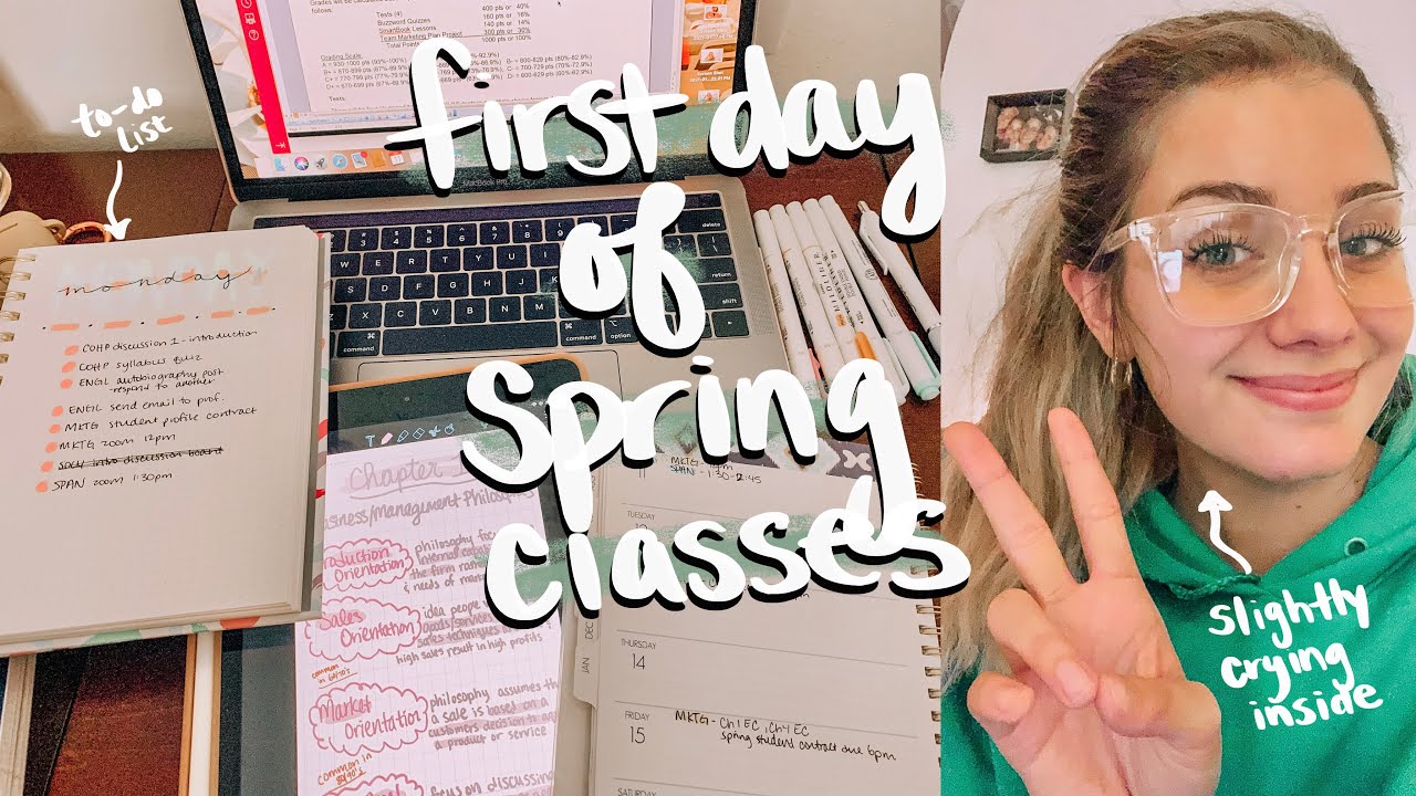 first day of spring classes 2021! college vlog