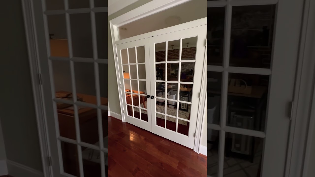 Double door and custom transom install! #construction #diy #shorts #youtubeshorts