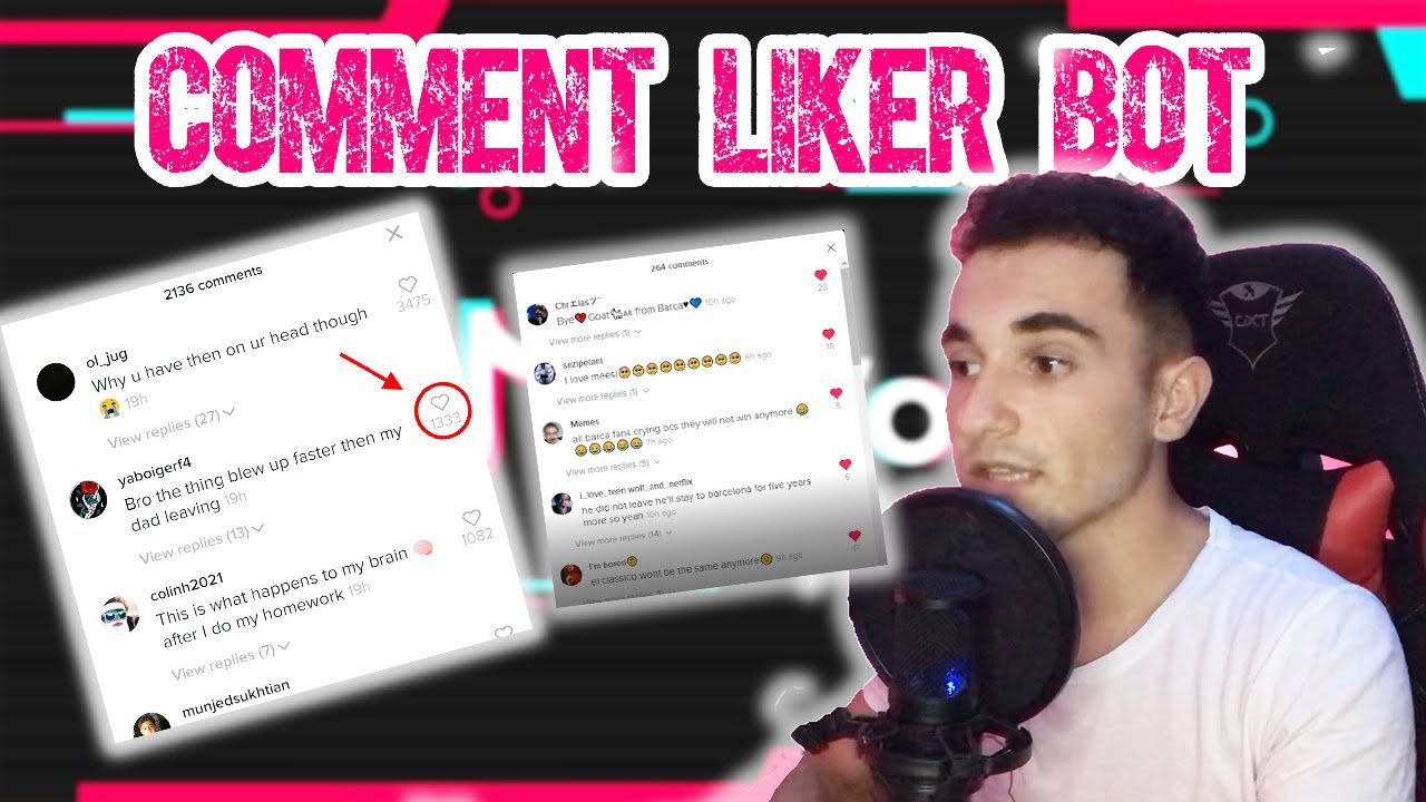 A bot that likes comments on TikTok videos #tiktok #bot