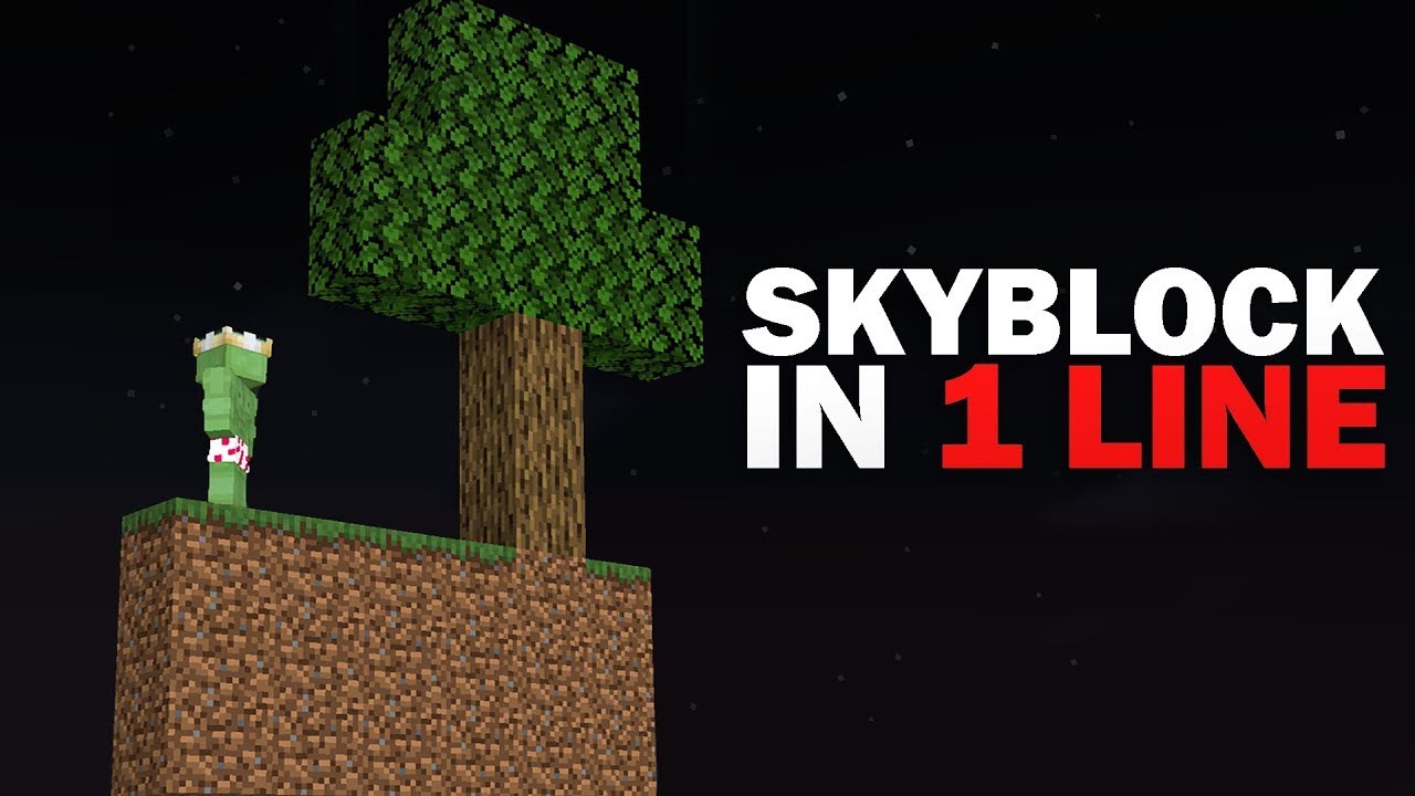 Beating Skyblock in One Line