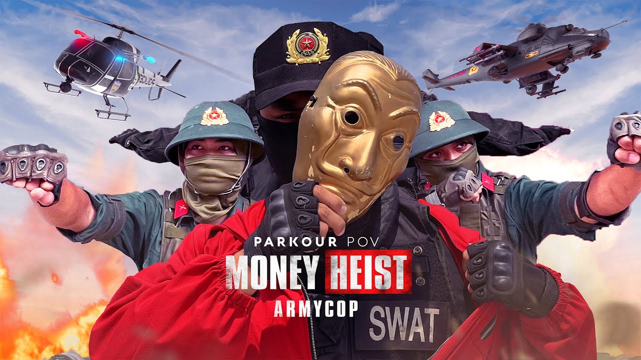 Parkour MONEY HEIST: POLICE And ARMY (1 Hour POV Movie)