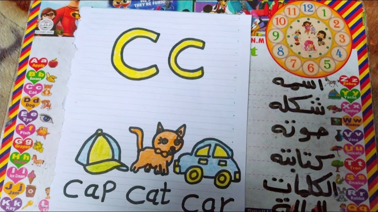 شرح حرف c 🐈 للاطفال بطريقة جذابة