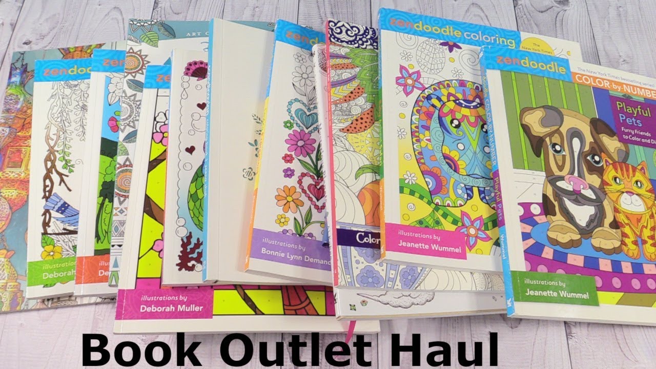Huge Book Outlet Adult Coloring Book Haul Unboxing Zendoodle & More | PaulAndShannonsLife