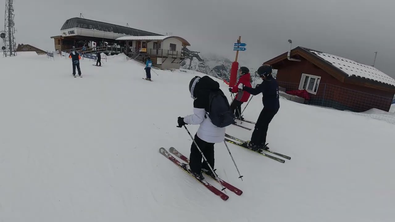 Les 2 Alpes - Beginner Level - Cloudy Day at the Slopes (no music) day 3