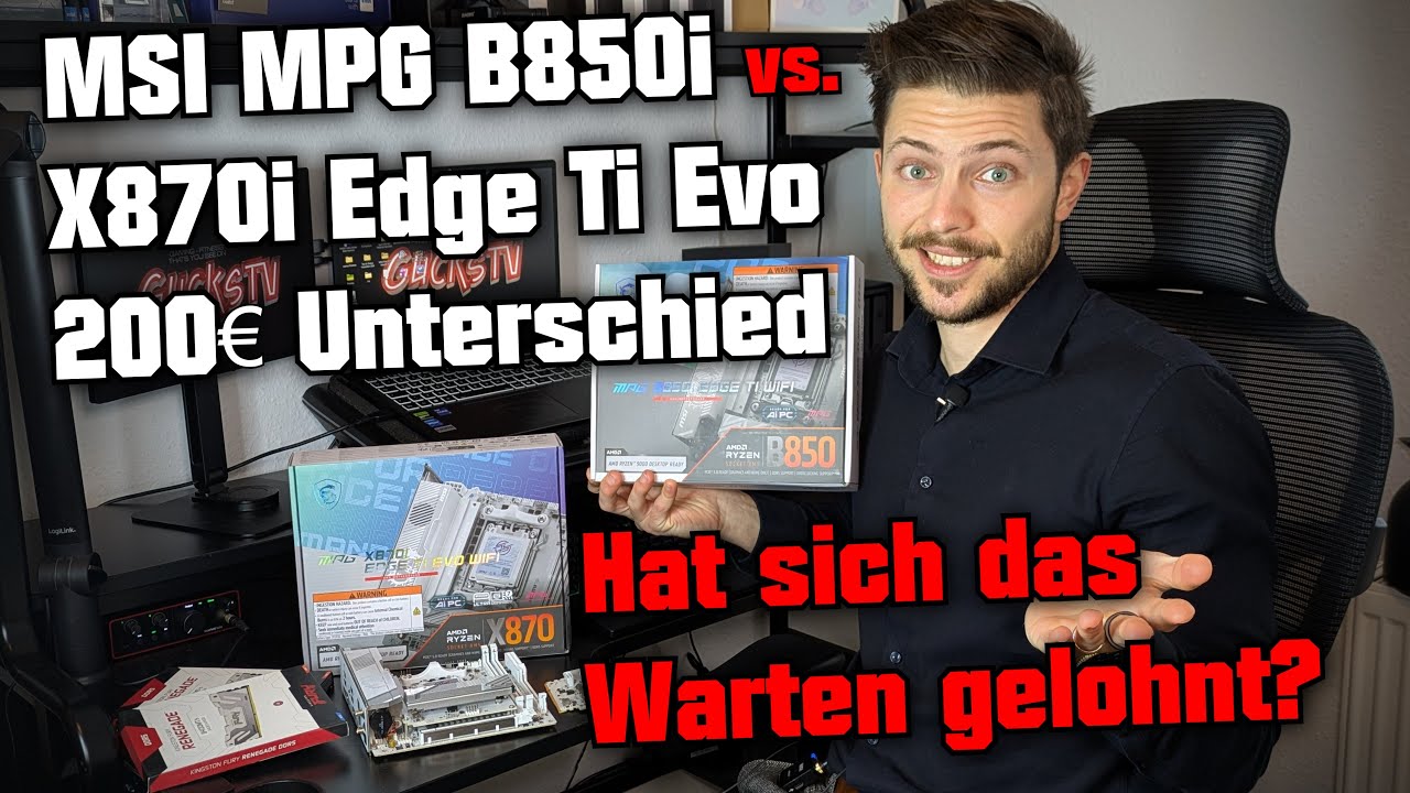 MSI MPG X870i Edge Ti Evo 🤗 Hat sich das Warten gelohnt? 3x M.2 vs. B850i VRM & PCB Breakdown Review