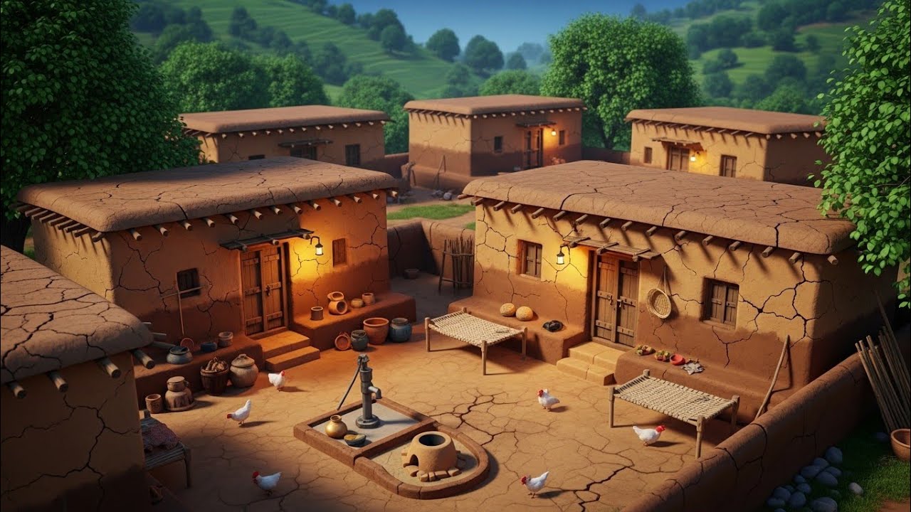 A Peaceful Village Morning | A Simple Family Life Story in a Mud House