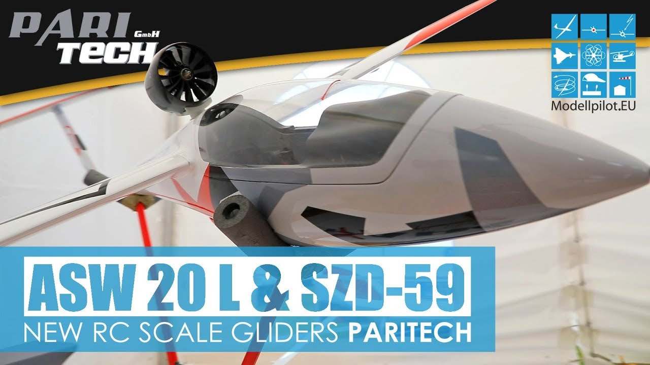 ASW 20 L 1:3,5 & SZD-59 1:4 PARITECH NEW RC GLIDERS FULL-SCALE OLDGLIDERS INTERVIEW UWE RIHM