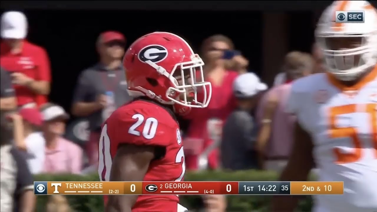 J.R. Reed (Georgia DB #20) Vs. Tennessee 2018