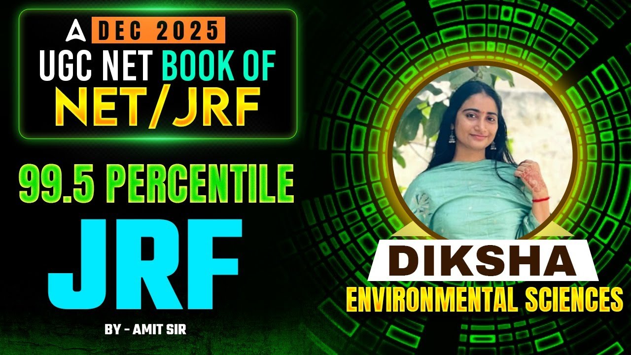 UGC NET JRF Environmental Science Topper | JRF Topper Interview | UGC NET EVS JRF Diksha 🏆