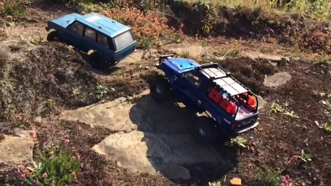 Traxxas TRX-4 sport and Carisma Range Rover.