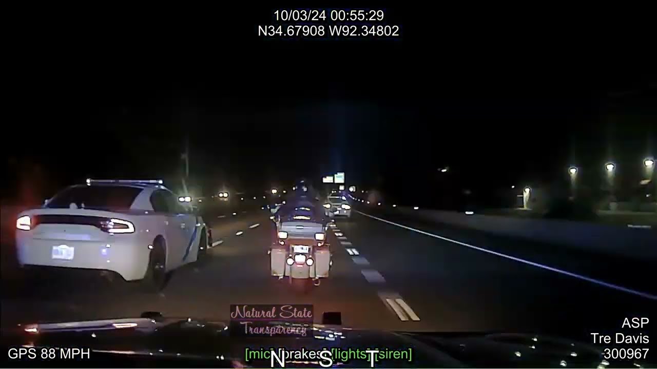 Pursuit/TVI/MC/Reckless Little Rock Pulaski Co Arkansas State Police Troop A Traffic Series Ep 1207