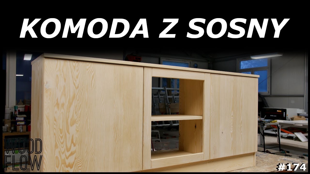 Sosnowa komoda | Front ramiakowy | Klejenie drewna sosnowego | Izolant do drewna | Montaż Zawiasów