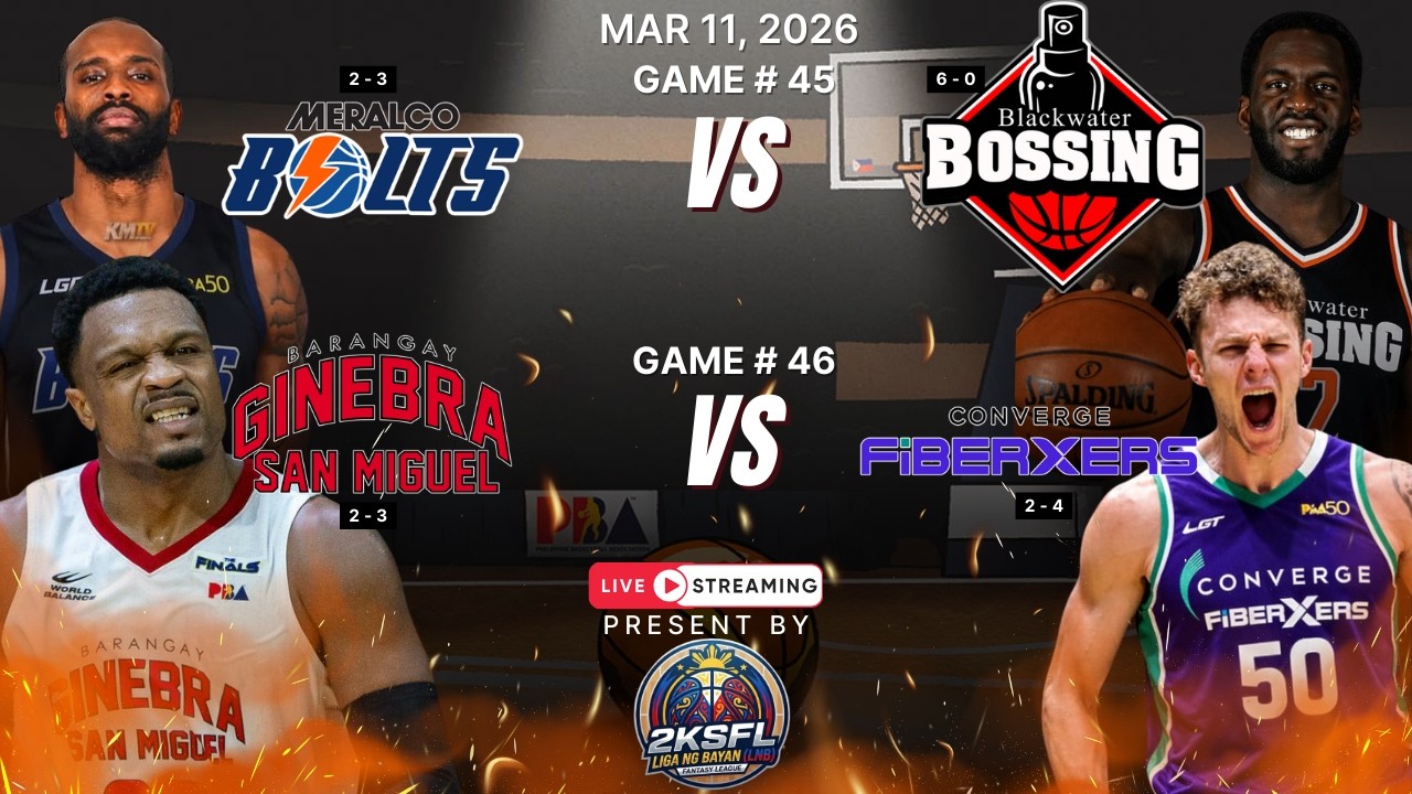 LIVE: MERALCO VS BLACKWATER | GINEBRA VS CONVERGE| DAY 16 | 2KSFL LNB
