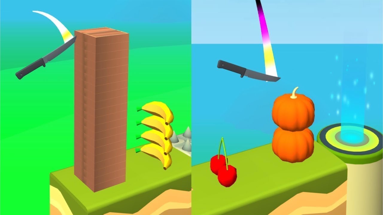 Knife Jump! Very Satisfying And Relaxing ASMR Slicing Game