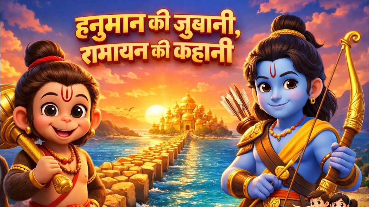 हनुमान की जुबानी, रामायण की कहानी | Kids Story”