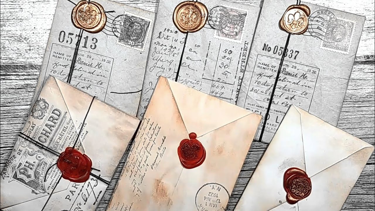 Packages and Letters Embelishments with Sealing Wax [Junk Journal Embelishments Tutorial]