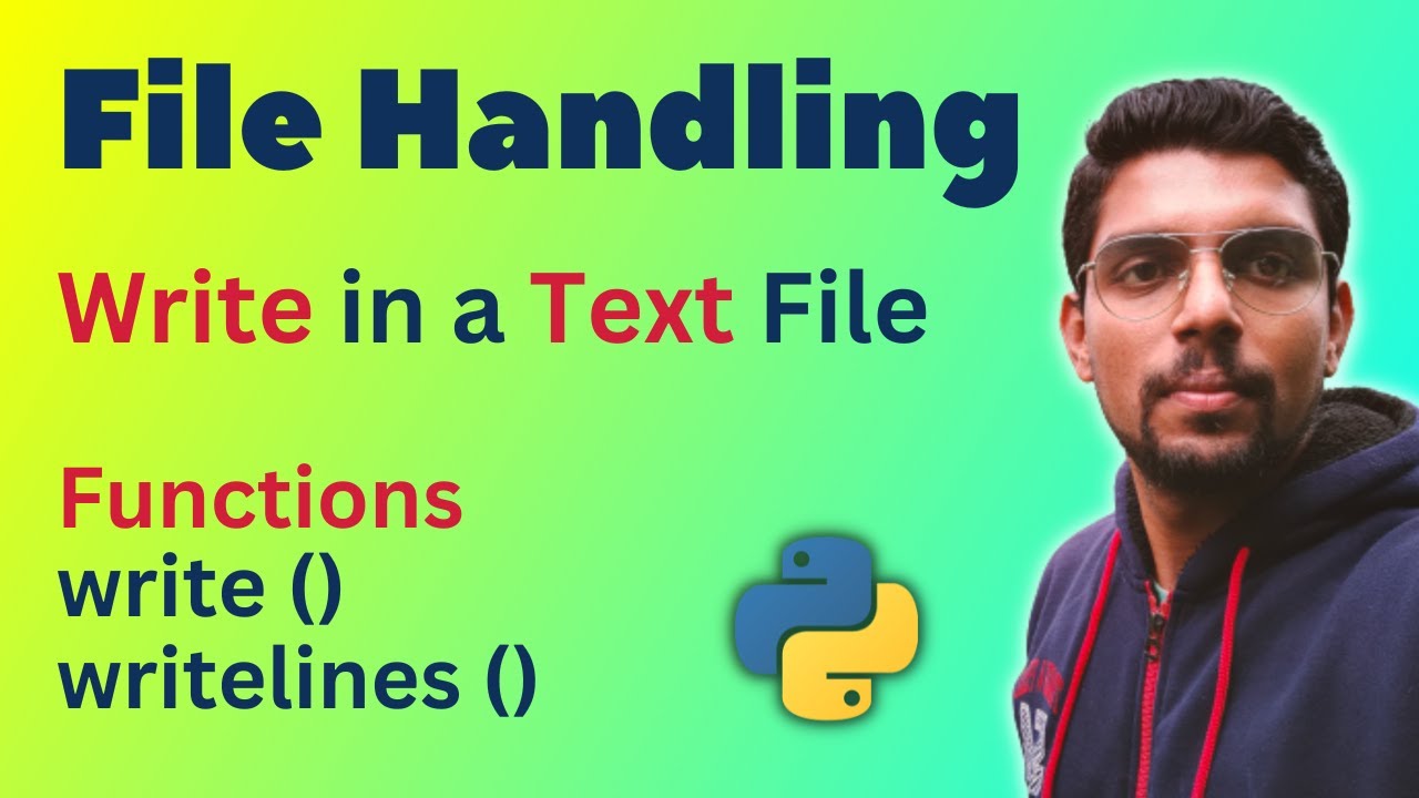 How to write in a Text File - write , writelines functions | File Handling Class 12 CS