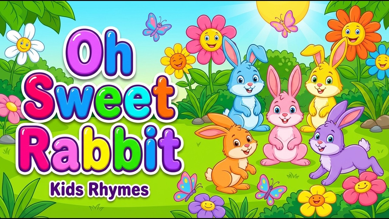 🐰 Sweet Rabbit II | Best Kids Rhymes | Fun Rabbit Song for Children  #kidssongs #education #nursery