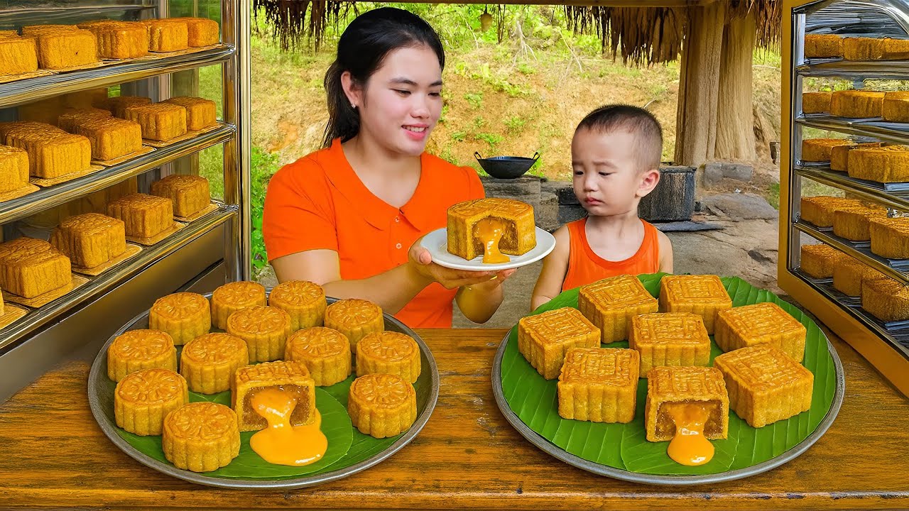 How to Make Mooncakes from Taro to Sell at the Market - Harvest Taro - Gardening | Trieu Thi Thuy