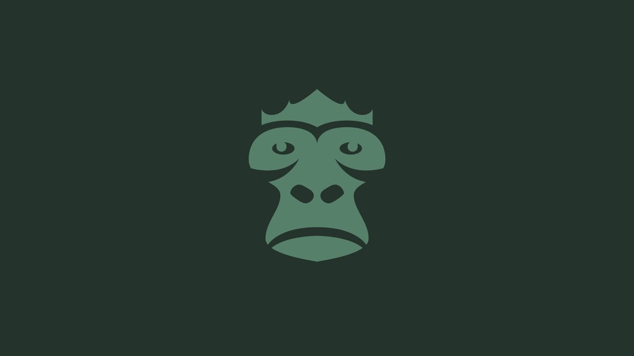 Gorilla Flat Icon Design In Adobe Illustrator CC