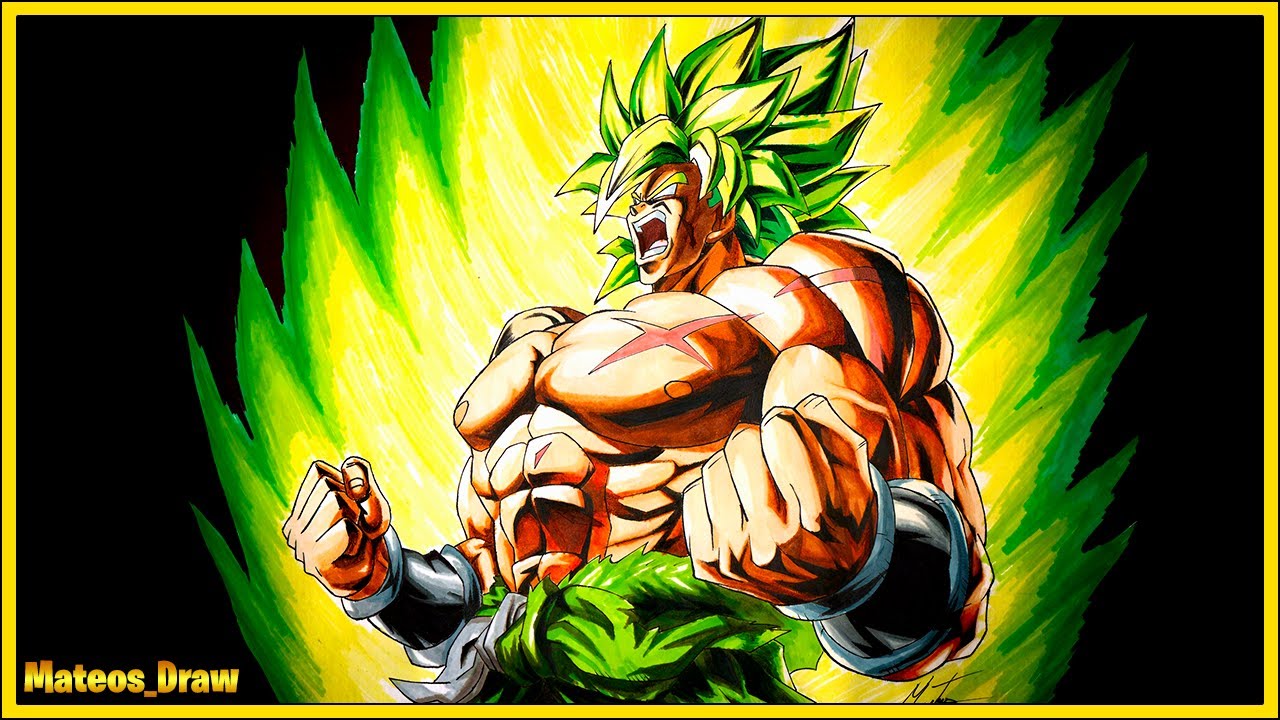 Cómo Dibujar a Broly al estilo Legends con Marcadores | Dragon Ball Super: Broly