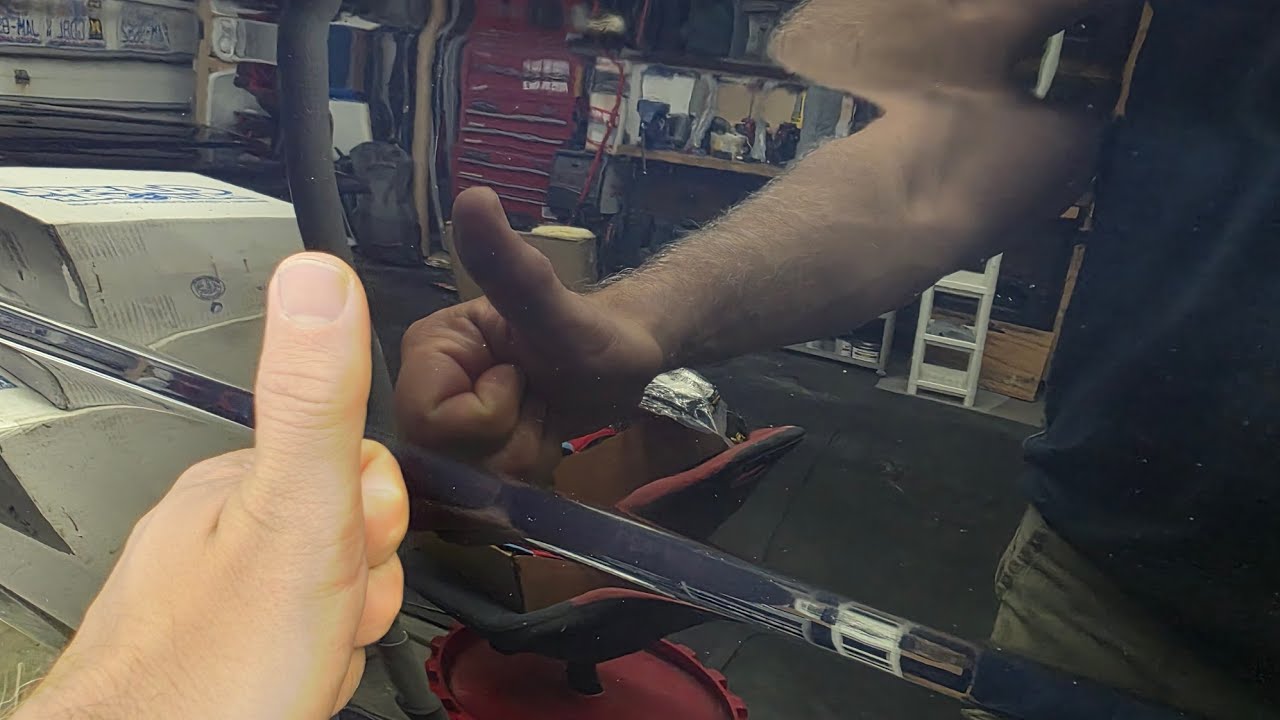 Cutting and buffing orange peel.