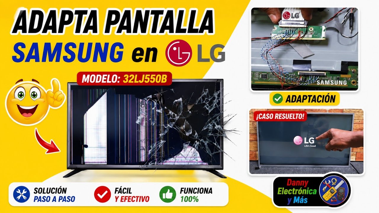 Como ADAPTAR pantalla SAMSUNG en televisor LG.. !Facil!!