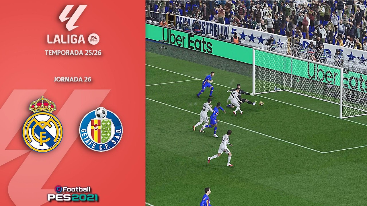 PES 2021 | La Liga 25/26 | Jornada 26 | ⚪ Real Madrid 🆚 🔵 Getafe | Full Match FUMA