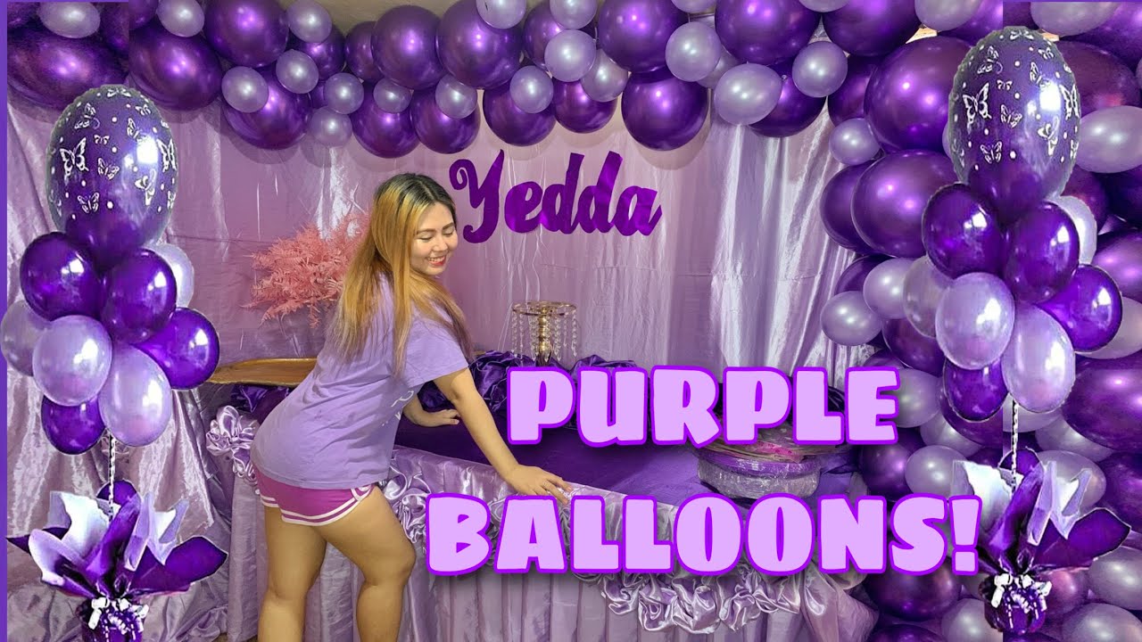THE MAKING OF MY PURPLE DECORATIONS FOR MY BIRTHDAY! | PurpleGirl Yedda