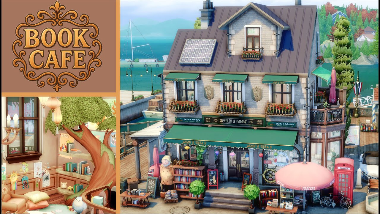 Watch how i made this Book Cafe & Flat - in The Sims 4 💚