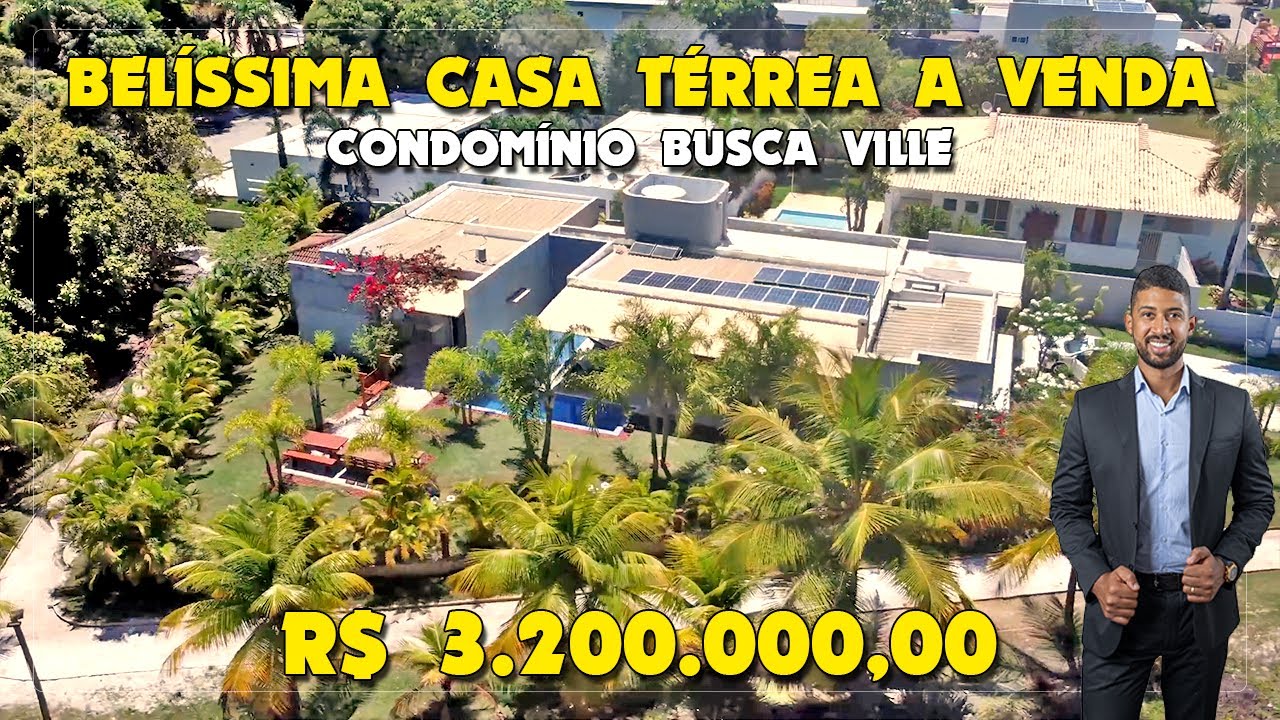 💎BELÍSSIMA CASA TÉRREA A VENDA NO CONDOMÍNIO BUSCA VILLE - ALTO PADRÃO EM BUSCA VIDA