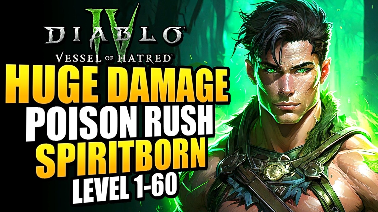 Diablo 4 Best Spiritborn Leveling Build for Season 12 - POISON Burst Speed Leveling