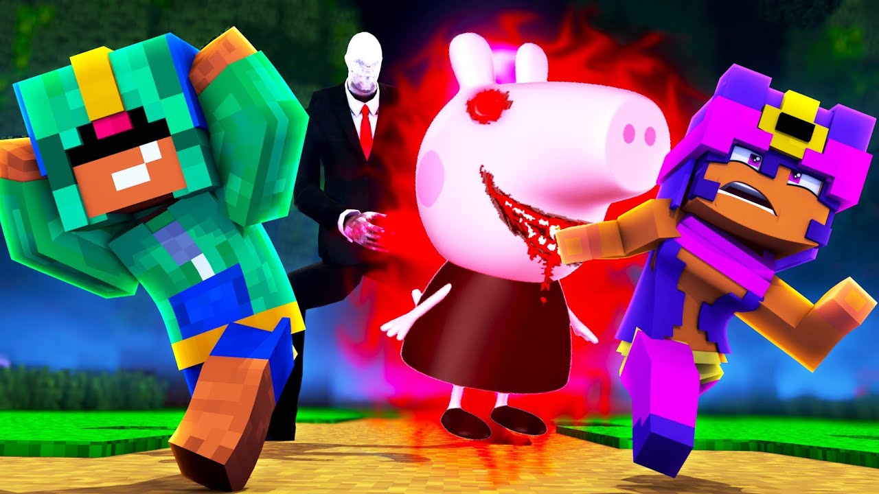 NAJSTRASZNIEJSZY DUCH ŚWINKI PEPPY POWRÓCIŁ I CHCE NAS ZNISZCZYĆ! | Minecraft Slender #13