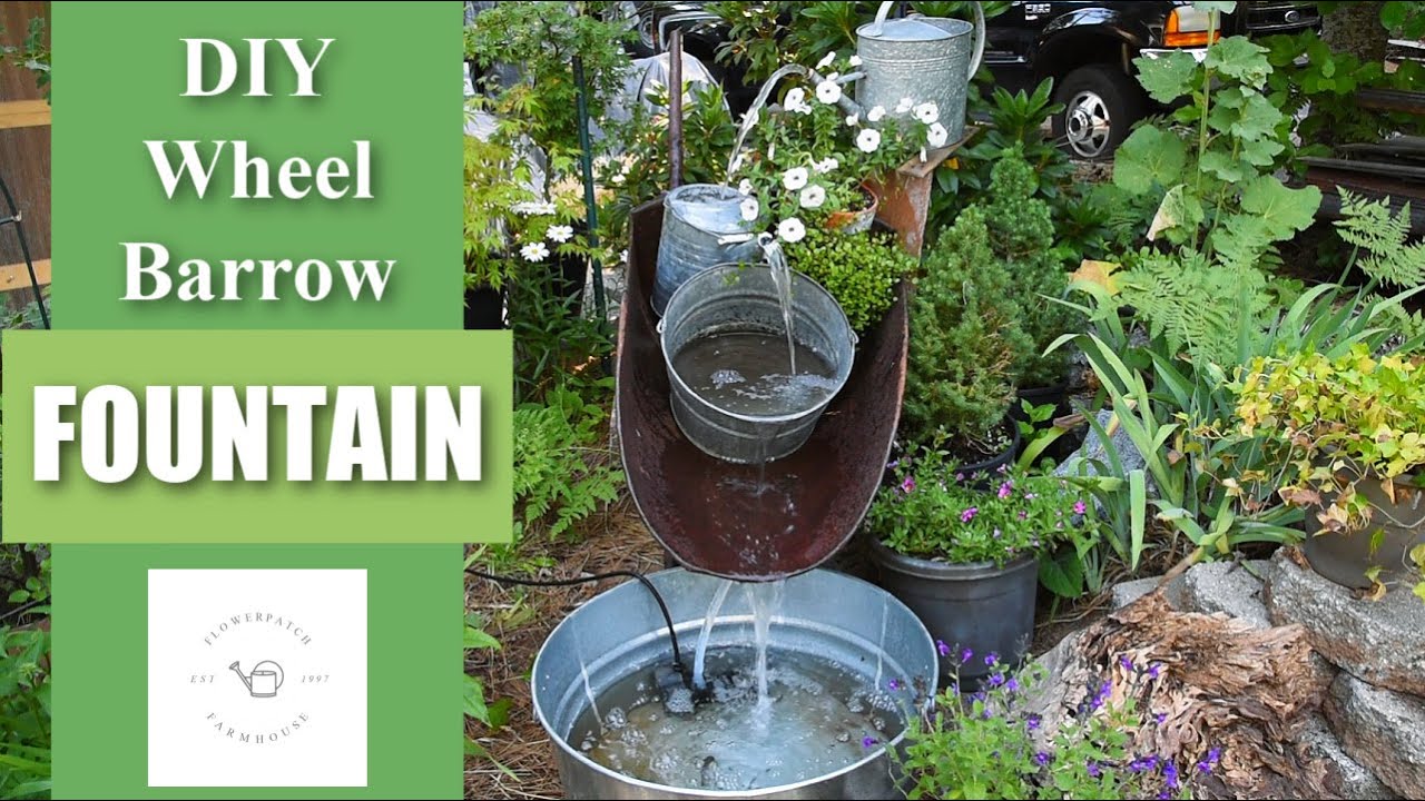 Wheel Barrow Fountain