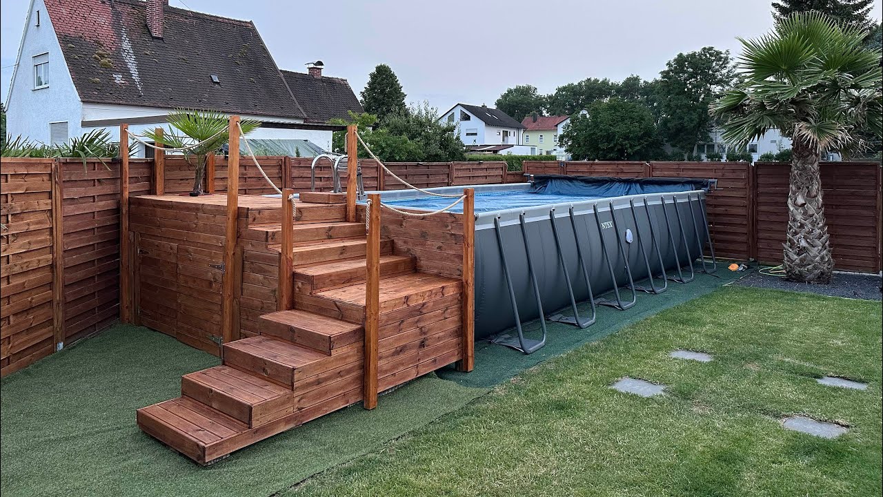 Unser neuer Intex Aufstellpool 732x366x132 , Pool Aufbau Zusammenfassung