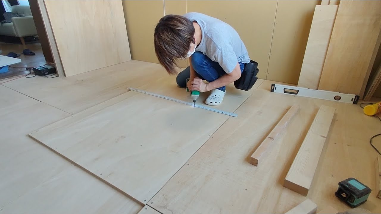 床板張り（2層目）【在宅DIYリノベーション 34】