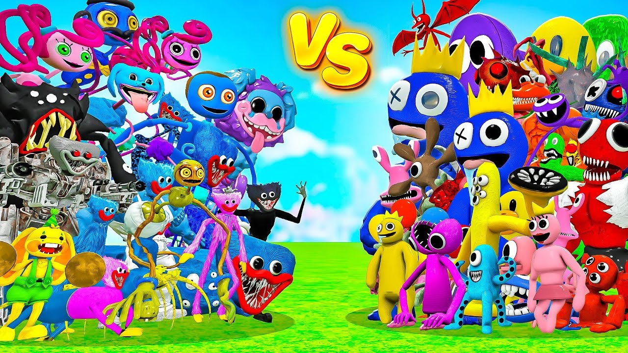 ВСЕ РАДУЖНЫЕ ДРУЗЬЯ ПРОТИВ ВСЕХ ПОППИ ПЛЕЙТАЙМ ГАРРИС МОД RAINBOW FRIENDS POPPY PLAYTIME Garry`s Mod