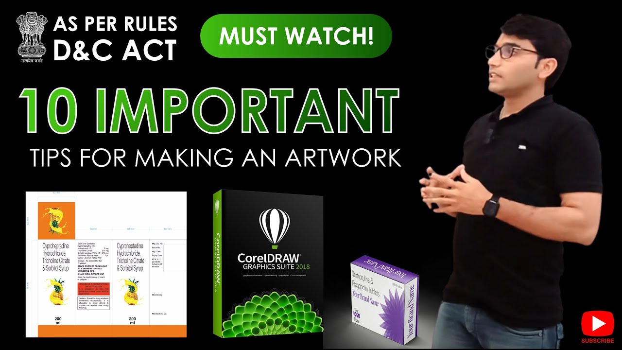 How to Make & Check the Artwork as per D&C Act|आर्टवर्क चेक कैसे करे|Box Design|CorelDraw tutorial